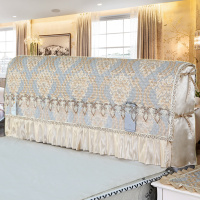 全包床头套罩欧式夹棉加厚软包1.8m1.5m弧形实木防尘保护床头罩套|亚麻咖色全包 1.9米床头罩