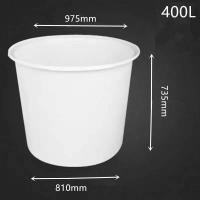 加厚食品筋塑料圆桶大号储水桶发酵酿酒桶洗澡浴桶搅拌冲浆桶|400L