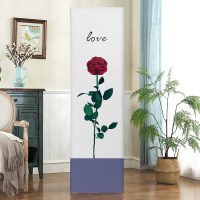 卡通空调罩立式方形柜机美的格力海尔奥克斯客厅开机不取防尘罩套|红玫瑰全包取下 方形180*55*35CM