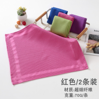 无痕抹布清洁巾擦玻璃镜面红酒杯车窗后视镜卫浴金属无水印百洁布|50*50红色/2条