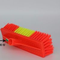 加长柄硬毛地刷厕所卫生间清洁水泥地刷子地面墙面瓷砖地板刷神器|2把(2个棍子+2个地刷)