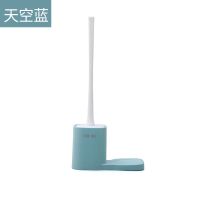 马桶刷套装置物架无死角清洁刷子免打孔家用卫生间洁厕刷子壁挂式|[浅蓝]