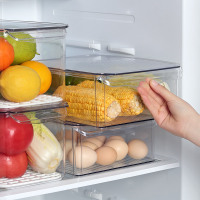 冰箱食物收纳盒 家用速冻储物盒密封盒 厨房冷藏蔬菜饺子盒保鲜盒