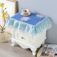 床头柜罩长方形布艺餐桌垫客厅家用台布防尘罩新品茶几布桌布|锦绣蓝 40*55cm