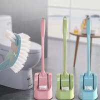 买2送2 马桶刷套装创意塑料厕所刷子卫生间无死角多用洁厕刷家用|带底座套装买2个送2瓶洁厕灵 赠:空气清洗剂3个