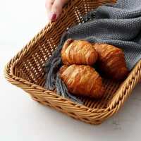 仿藤编柳编手工编织收纳筐超市蔬菜水果展示筐面包篮馒头筐水果篮