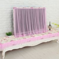 田园电视罩开机不取液晶电视机框罩显示器罩网纱布艺电视防尘罩子|粉色佳人 30-39寸通用