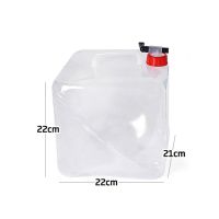 户外折叠水袋加厚饮用储水桶车载便携自驾游食品级pe果盆带水龙头|10L四角加厚水袋-水嘴在平面