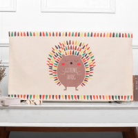 布艺电视机罩防尘罩挂式液晶55英寸50曲面盖巾65欧式电视机套壁挂|桔红色刺猬 58英寸