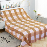 家具防尘布遮盖防灰尘沙发遮灰布床防尘罩家用遮尘|蜜粉大格 4*2.4米适用于三人沙发、跑步机、电钢琴