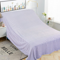 家具防尘布遮盖防灰尘沙发遮灰布床防尘罩家用遮|灰白小格 1*2.4米适用于茶几桌书桌长电视柜