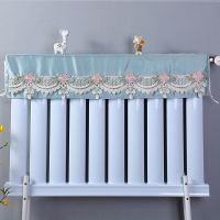 暖气罩布艺蕾丝暖气防尘罩防熏黑暖气保护套罩盖布暖气片套|苏菲壶绿 厚10长120厘米