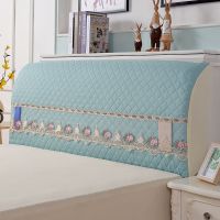 加大欧式床头套盖布简约现代全包弧形床头罩软包靠背罩防尘保护套|花香绿色 长2.2米[高60厘米以内可用]