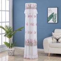 格力圆柜机空调罩开机不取立式圆形防尘套圆柱形空调罩四季通用|花开富贵玫红色 科龙海信190高