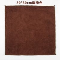 家政保洁抹布吸水不掉毛加厚毛巾擦玻璃布擦地擦桌布家务清洁厨房|咖色 30cm*30cm[10条装]