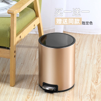 垃圾桶家用大号客厅卫生间卧室带盖不锈钢厕所拉圾筒轻奢华脚踩式