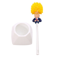 特朗普马桶刷家用卫生间带底座刷子无死角创意川普可爱厕所刷神器|白色点赞款(送底座)