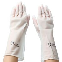 家务洗碗防水手套橡胶洗衣服厨房加厚乳胶清洁手套女|试用装[1双] L码[建议手掌宽9.1-10CM]