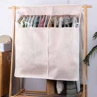 衣服套子防尘罩立体家用挂衣物防尘袋落地衣架遮衣布大衣柜防尘罩|粉色 91*111cm