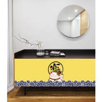 装饰卫生间地暖分水器遮挡罩开门阀门装修洞口布艺柜帘防尘|小猫 根据尺寸报价