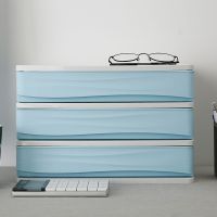 简约办公桌面收纳盒子小抽屉式化妆品收纳柜塑料文件夹杂物储物箱