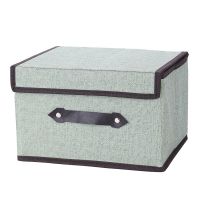 收纳箱特大号装衣服被子防水收纳箱折叠儿童玩具收纳盒宿舍储物箱|仿棉麻-抹茶绿 特大号:50*40*30CM