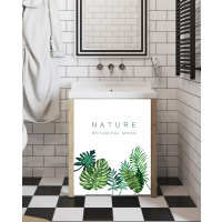 装饰卫生间地暖分水器遮挡罩开门阀门装修洞口布艺柜帘防尘|nature 根据尺寸报价