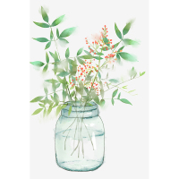 装饰卫生间地暖分水器遮挡罩开门阀门装修洞口布艺柜帘防尘|清爽花瓶 宽70cm*高70cm默认顶部魔术贴