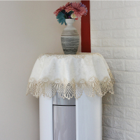 圆柱立式空调盖巾蕾丝布艺防尘布多用盖布圆形格力美的空调柜机罩|黄花边款 圆柱空调:83圆形