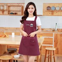 围裙女家用双层防水防油反穿衣背心式厨房无袖围裙时尚成人工作服