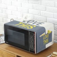 微波炉罩通用美的格兰仕防尘烤箱套盖布电烤箱防水防油烟布艺卡通|简约1 冰箱/洗衣机通用140*55cm