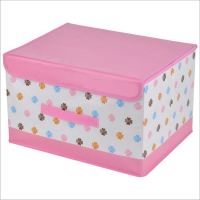 衣服被子收纳储物箱无纺布玩具整理箱收纳盒|粉色四叶草 60L大号50*40*30cm