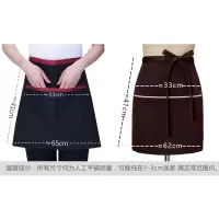 定制小半截围裙小吃火锅店黑色挂脖围裙短款辣椒围腰男女背带围裙