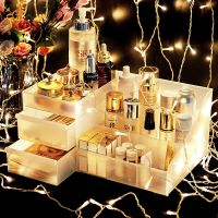 网红化妆品收纳盒塑料桌面首饰盒整理盒抽屉式梳妆台护肤品置物架