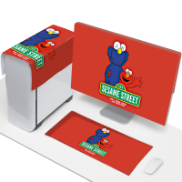 电脑防尘罩台式显示器盖布可爱布艺罩子遮盖遮尘布手提一体机套子|N264二件套显示器键盘 20英寸