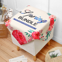 棉麻床头柜盖布防尘罩电视机冰箱微波炉罩布艺小桌布多用万能盖巾|花色牡丹 65x65cm