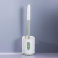 马桶刷家用洗厕所刷子卫生间长柄软毛清洁刷坐便器无死角清洁套装|绿色短款1只装(壁挂落地两用)