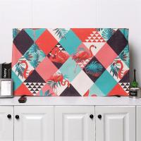 电视机罩子棉麻家用布艺防尘罩套55英寸挂式盖布液晶曲面电视盖巾|花色冠鸟 58英寸