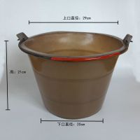 建筑装修灰桶工地瓦工水泥桶砂浆桶加厚塑料橡胶牛筋桶水桶垃圾桶|灰色加厚灰桶带提手[共10个]