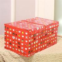 双盖双格衣服收纳整理箱有盖可折叠桌面杂物储物箱内衣裤袜收纳盒|红色泰迪熊 大号双盖50*30*25cm