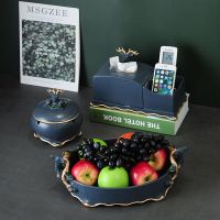 纸巾盒轻奢风ins茶几抽纸盒多功能北欧高档奢华美式纸巾盒三件套|b三件套