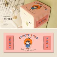 冰箱顶盖布家用双开门防尘布滚筒洗衣机罩防水布盖巾微波炉冰箱罩|橙子女孩 微波炉烤箱35*100cm