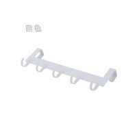 厨房橱柜门背式5连钩 免钉无痕多功能门后挂钩 浴室铁艺挂钩排钩|白色3个装