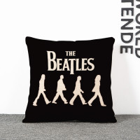 芝麻街沙发巾沙发垫四季通用ins网红卡通沙发布防尘沙发罩套盖巾|黑色披头士单面亚麻 180*260cm