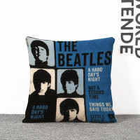 芝麻街沙发巾沙发垫四季通用ins网红卡通沙发布防尘沙发罩套盖巾|深蓝色披头士单面亚麻 90*150cm