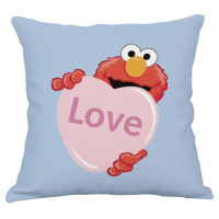 芝麻街沙发巾沙发垫四季通用ins网红卡通沙发布防尘沙发罩套盖巾|蓝色ks爱心单面 180*340cm