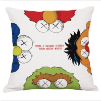 芝麻街沙发巾沙发垫四季通用ins网红卡通沙发布防尘沙发罩套盖巾|米白ks四头单面 180*340cm