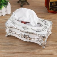 欧式抽纸盒客厅茶几卧室多功能纸巾盒客厅茶几餐巾纸盒客厅纸巾盒|小号常规[银白]