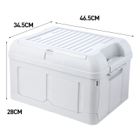 折叠书箱收纳箱塑料特大号储物箱学生装放书箱子书籍整理箱教室用|灰色[升级款]盖子也是收纳盒 多色可选