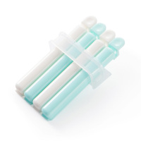 食品封口夹出料嘴袋子洗衣粉袋密封夹出料密封盖零食防潮夹封口器|蓝白[8个]